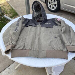 Snap On Tools Insulated Heavyweight Full Zip Jacket Men Size XL With Hoodie